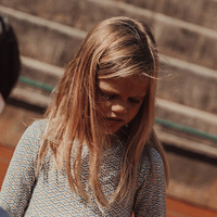 The Printed Long Sleeve Tee - Elsie Indigo