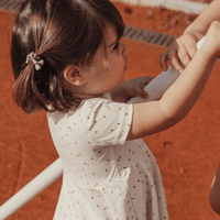 The Printed Short Sleeve Dress - Raspberry Red