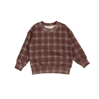 The Printed Sweatshirt - Rustic Check