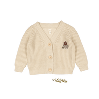 The Chunky Knit Cardigan - Ava Cream