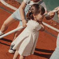 The Printed Short Sleeve Dress - Raspberry Red