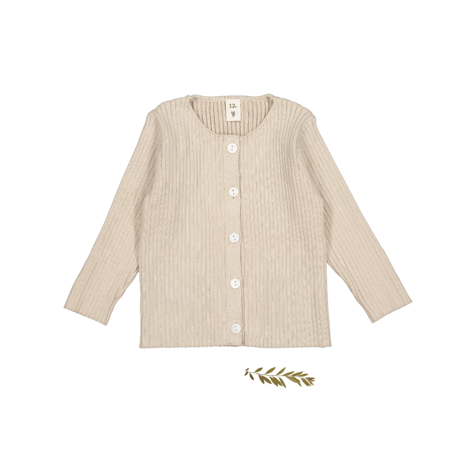 Cream ribbed cardigan hotsell