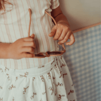 The Printed Long Sleeve Dress - Rose Stripe