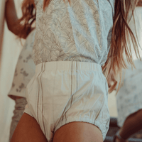 The Denim Short - Mist Stripe