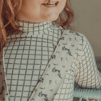The Printed Turtleneck - White Checkered
