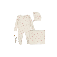 The Printed Romper + Bonnet Set - Azelea