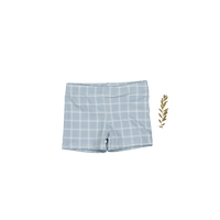 The Printed Swim Short - Blue Grid