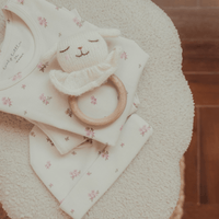 The Printed Romper + Bonnet Set - Azelea