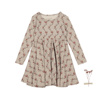 The Printed Long Sleeve Dress - Iris