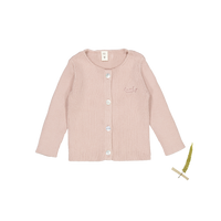 The Ribbed Cardigan - Mauve