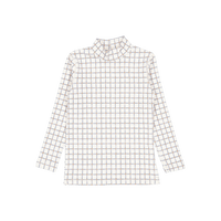 The Printed Turtleneck - White Checkered