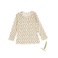 The Printed Long Sleeve Tee - Neutral Floral