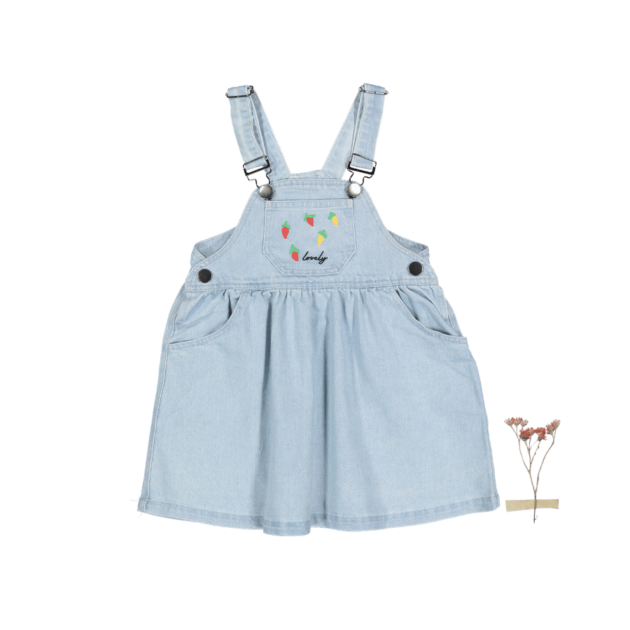 denim dress baby Baby & Toddler Denim Puff-Sleeve Bow Dress