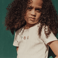 The Embroidered Short Sleeve Tee - Esme