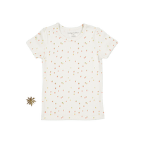 The Printed Short Sleeve Tee - Raspberry Red