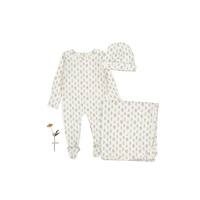The Printed Romper + Hat + Blanket Set - Esme