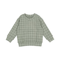 The Printed Sweatshirt - Sage Check