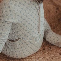 The Printed Romper + Hat Set - Emma Blue
