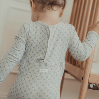 The Printed Romper + Hat Set - Emma Blue