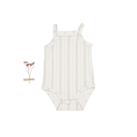 The Printed Tank Onesie - Mist Stripe