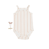The Printed Tank Onesie - Rose Stripe