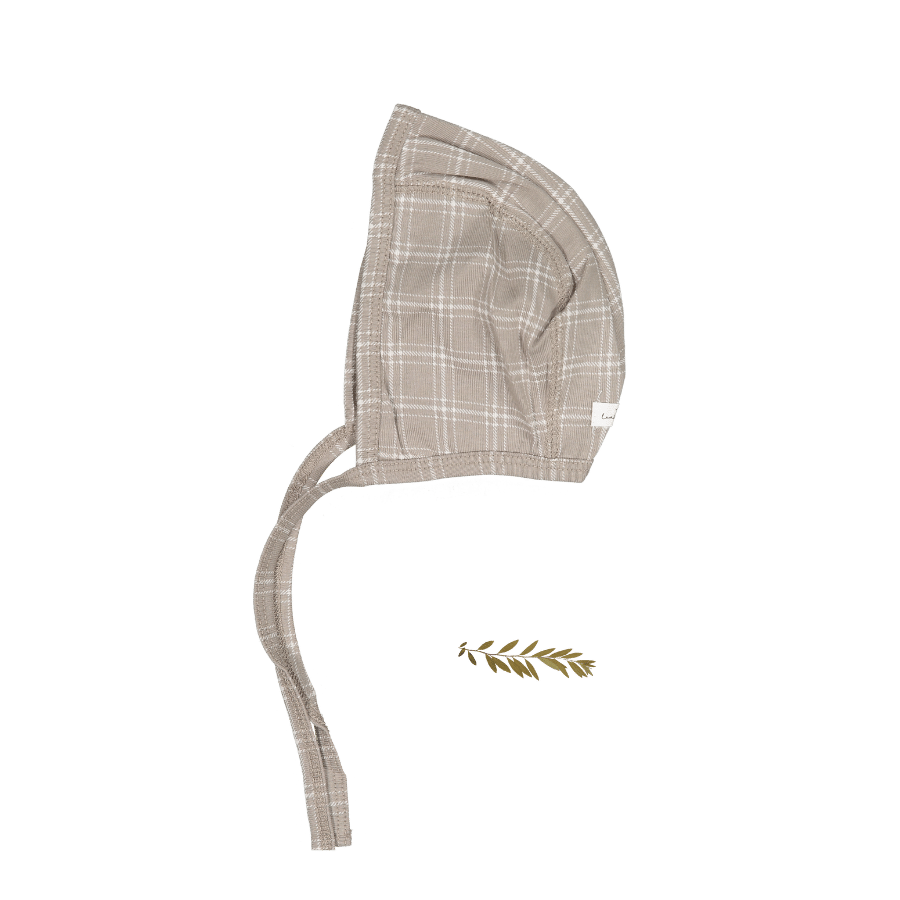 The Printed Bonnet -  Taupe Check