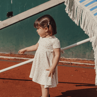 The Printed Short Sleeve Dress - Raspberry Red