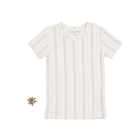 The Printed Short Sleeve Tee - Mist Stripe