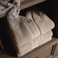 The Chunky Knit Cardigan - Olive Moss