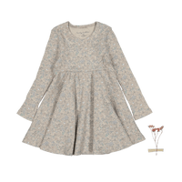 The Printed Long Sleeve Dress - Elise Ribbed