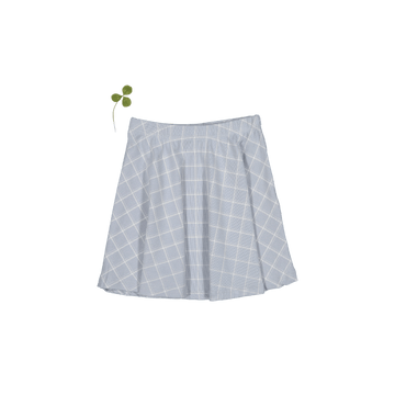 The Printed Skirt - Blue Grid