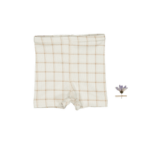 The Printed Short - Tan Grid