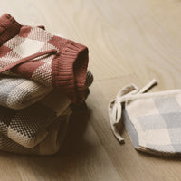 The Gingham Knit Blanket - Slate