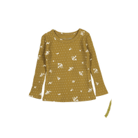 The Printed Long Sleeve Tee - Golden Floral