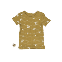 The Printed Short Sleeve Tee - Golden Floral