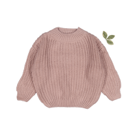 The Chunky Knit Sweater - Mauve