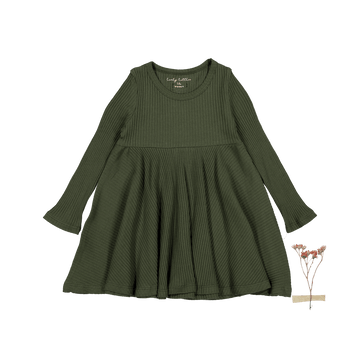 The Long Sleeve Dress - Moss