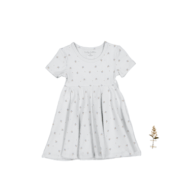 The Printed Short Sleeve Dress - Sky Blossom