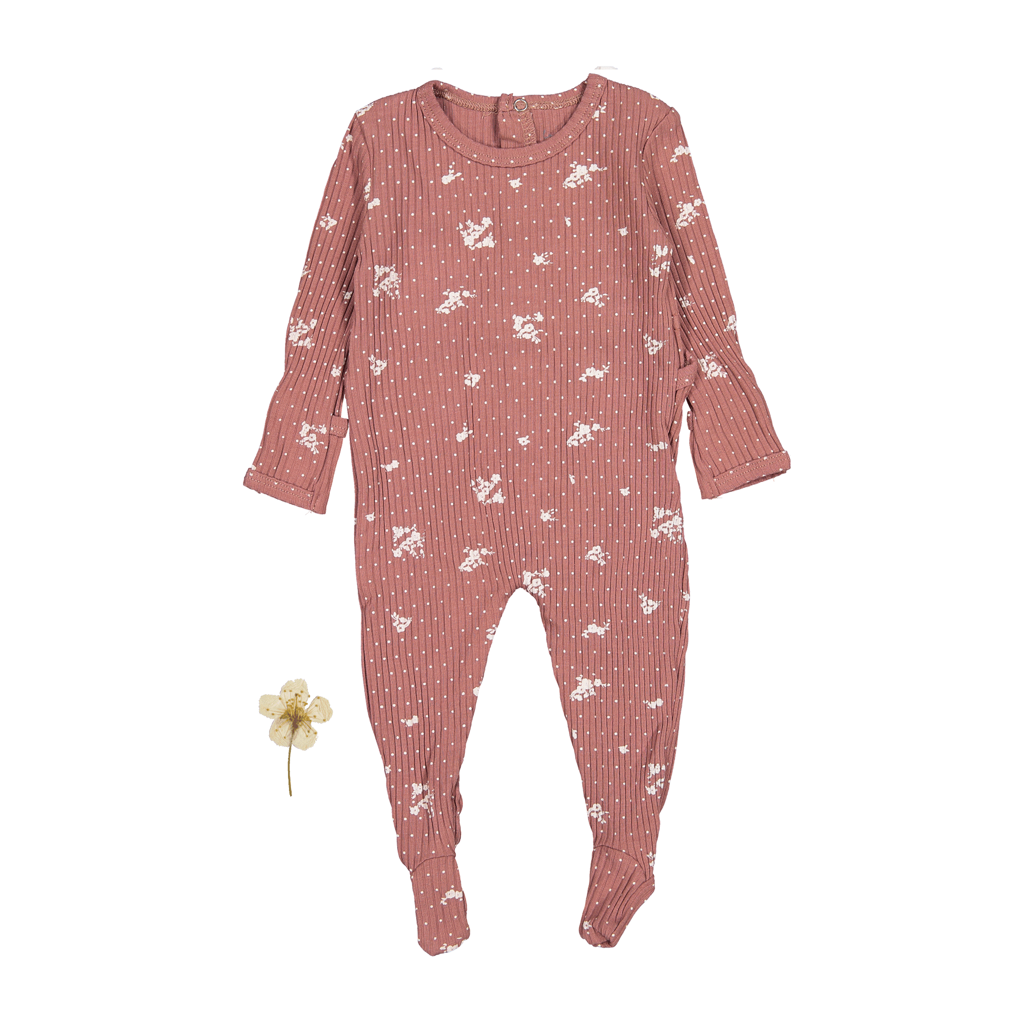 Pincord Romper With Flowers main image 1