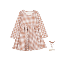 The Printed Long Sleeve Dress - Rosewood Gingham
