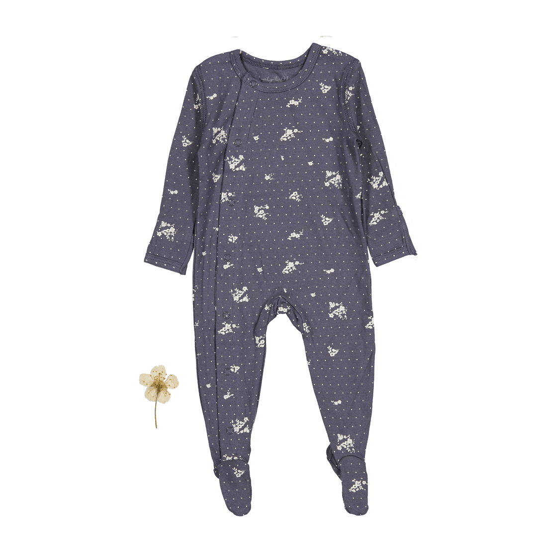 The Printed Snap Romper - Steel Floral