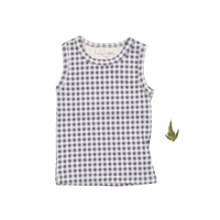 The Printed Tank - Steel Gingham