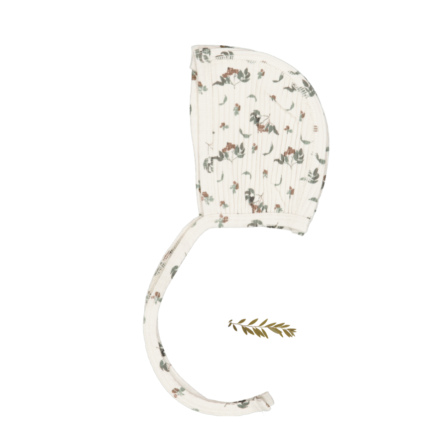 The Printed Bonnet - Burgundy Vintage Leaf