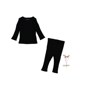 The Legging Set - Black Ribbed