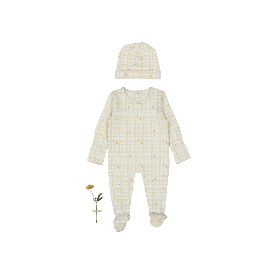 The Printed Romper + Hat Set - Baby Chick