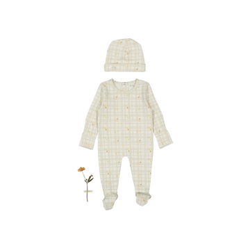 The Printed Romper + Hat Set - Baby Chick