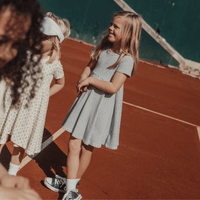 The Printed Short Sleeve Dress - Elsie Indigo