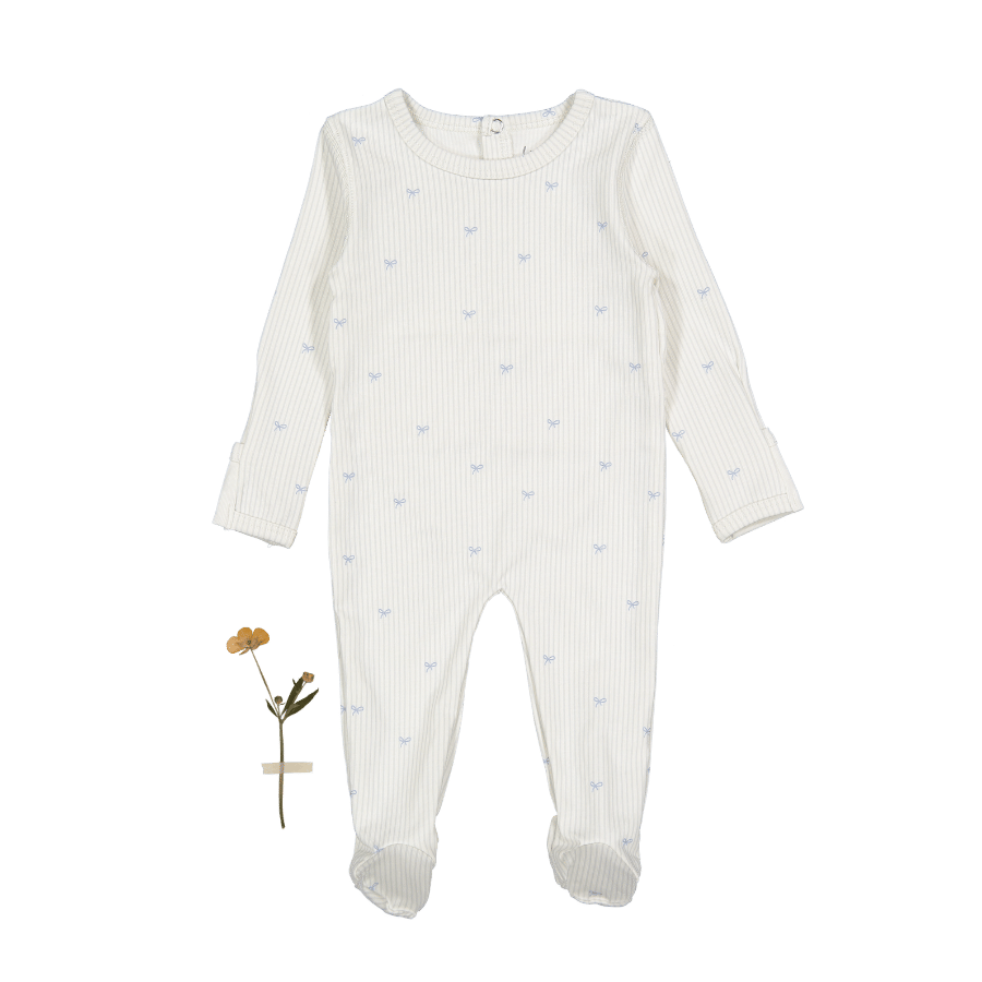 The Printed Romper - Blue Bow