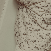 The Printed Blanket - Burgundy Vintage Leaf