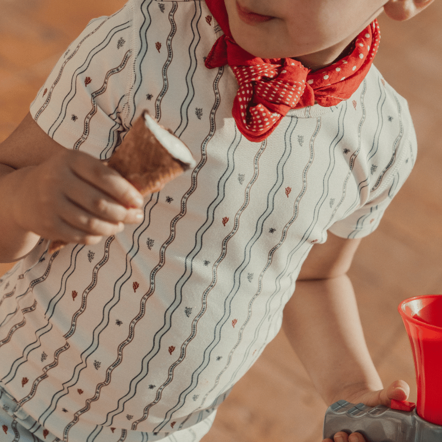 The Printed Short Sleeve Tee - Meri Sea